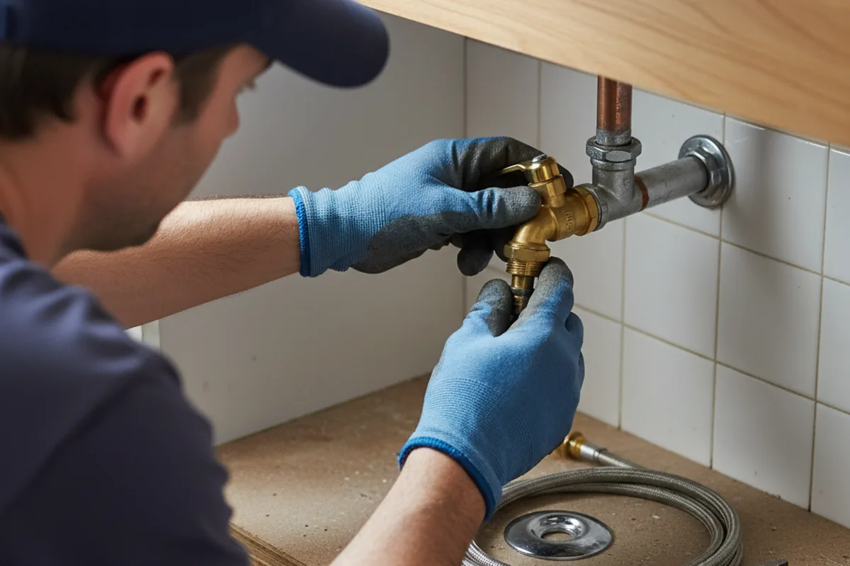 Shutoff valve and fitting work during Emergency Plumbing in Chappells